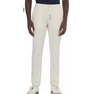 SCOTCH & SODA ESSENTIALS — WARREN COTTON-LINEN TWILL JOGGER. Off White Size 36